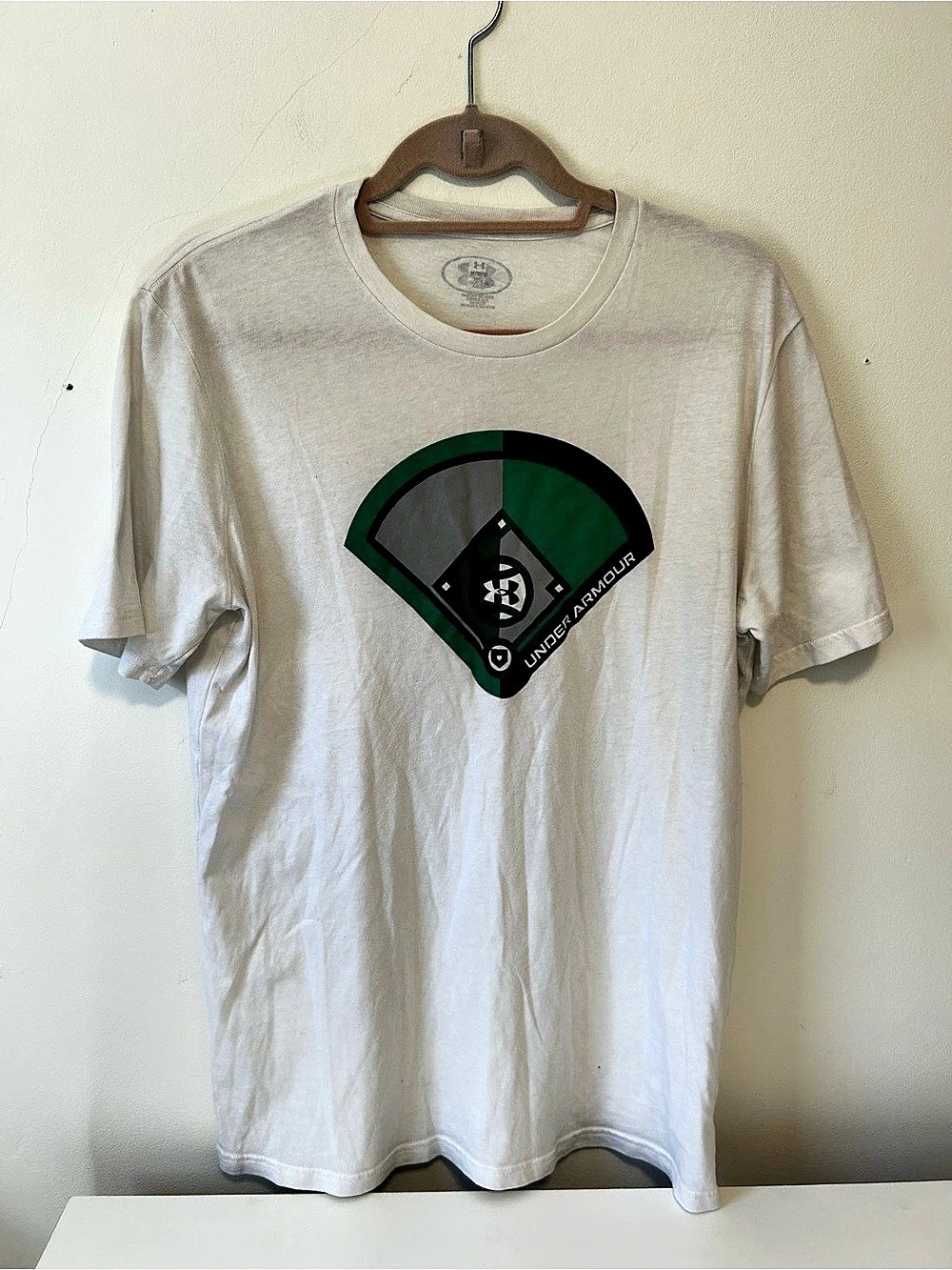 Under Armour Baseball Plate Short Sleeve T-Shirt White